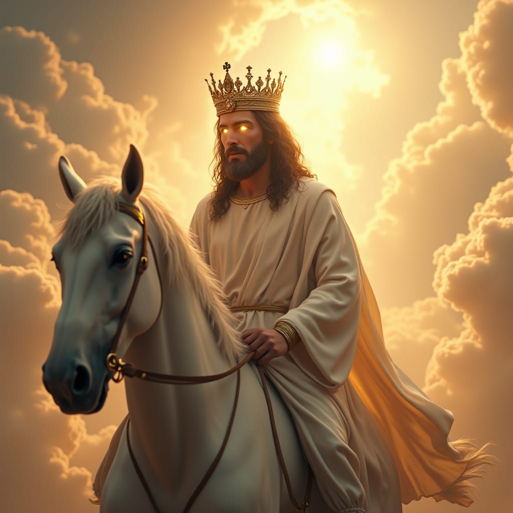 Divine Majesty: Jesus Descending in Glory