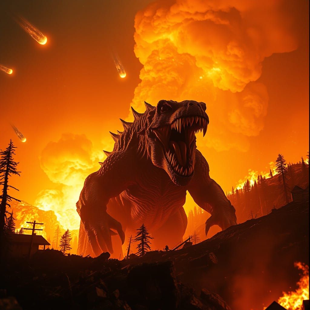 Post-Apocalyptic Horror: Colossal Monster Emerges from Fissu...