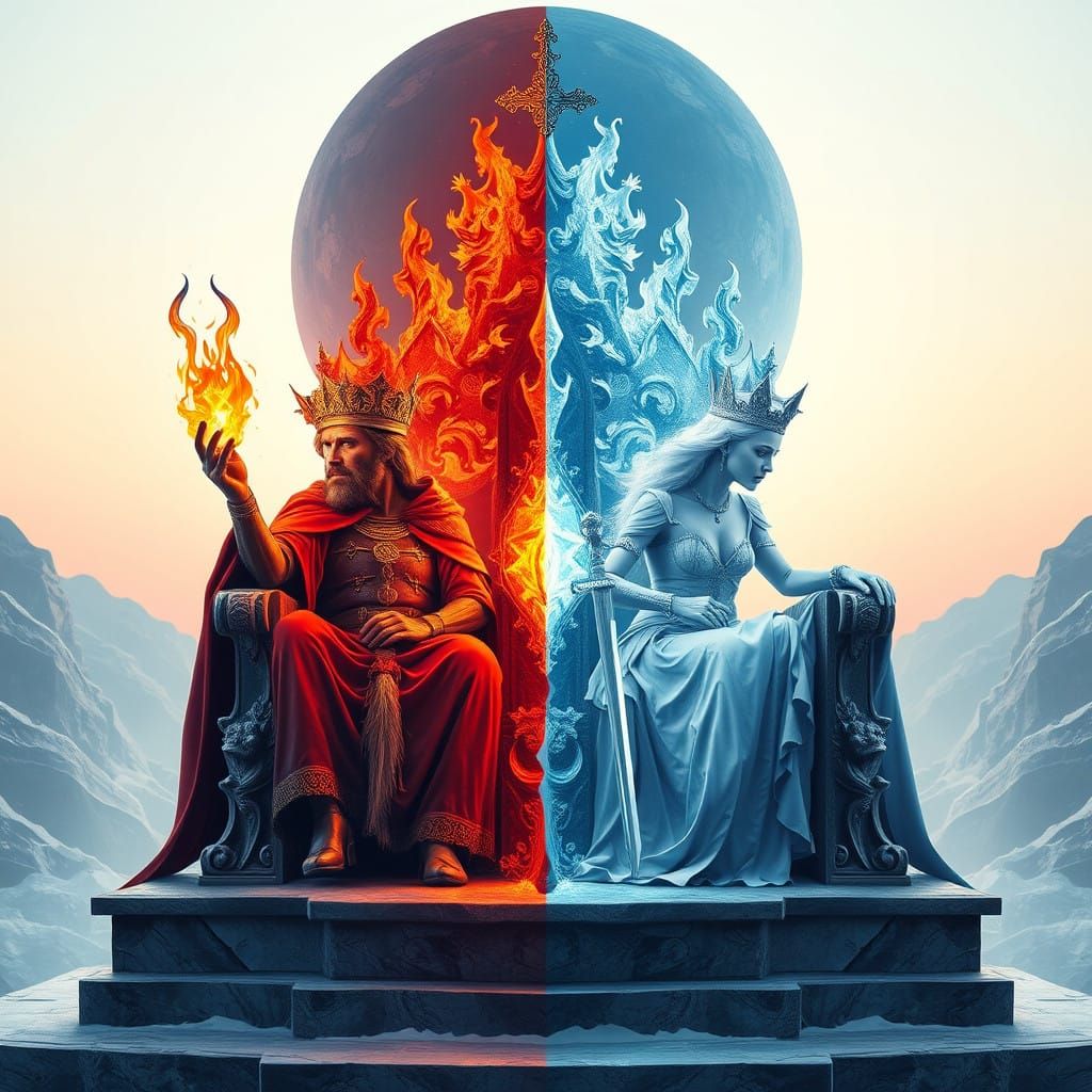 Ethereal Idols Reign From Majestic Throne In Fantasy Realms