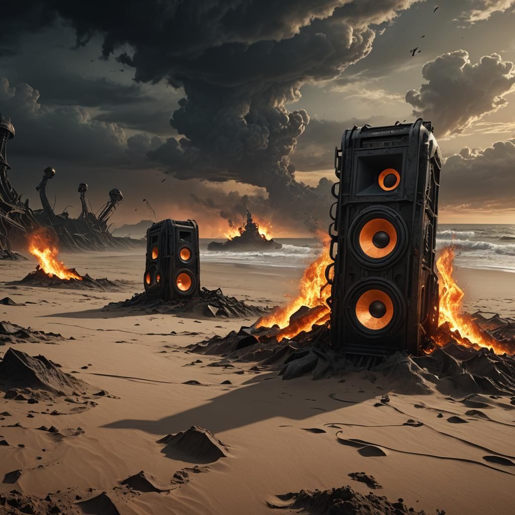 Hell Breaks Loose on Sandy Beach with Speakers