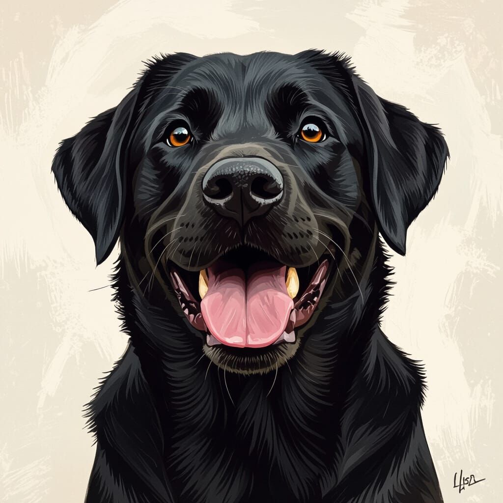 Hyperrealistic Labrador Dog Portrait