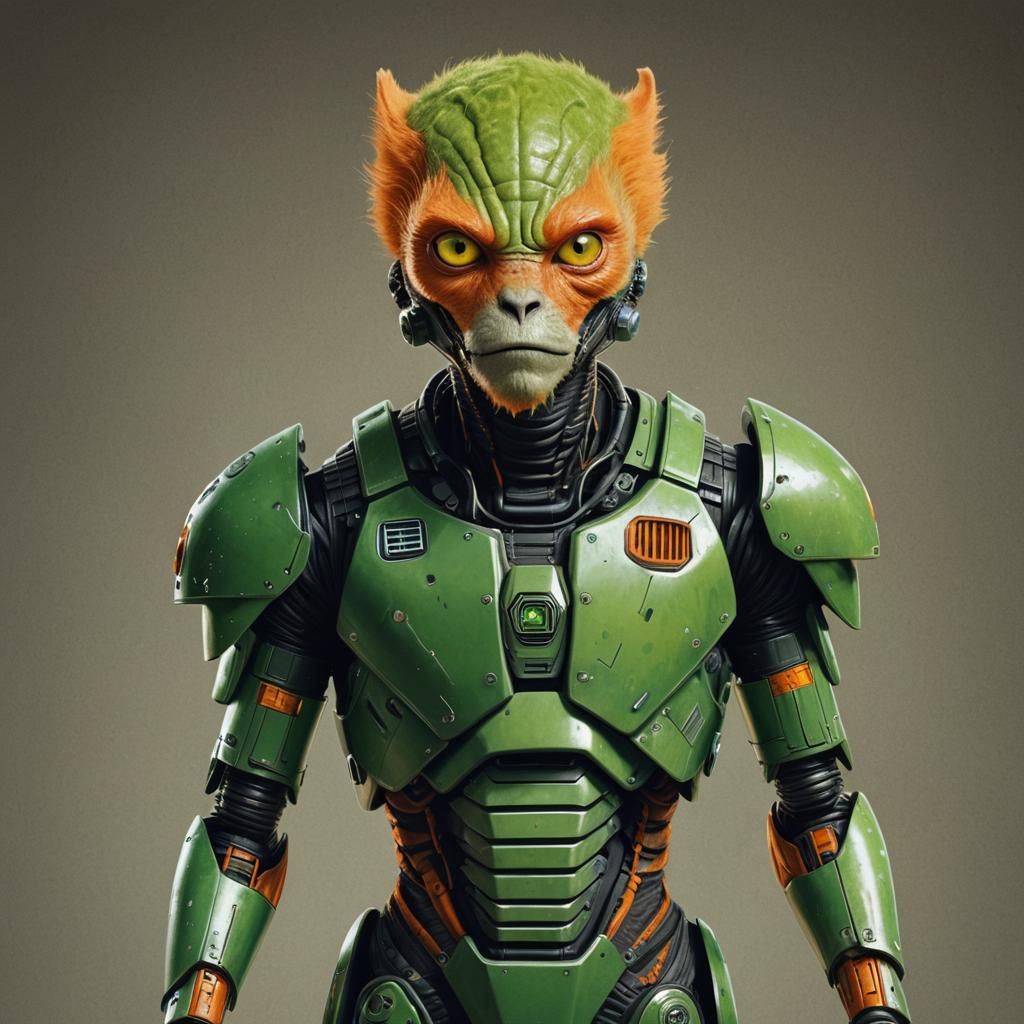 Sci-Fi Alien Portrait in Hyper-Realistic Digital Painting