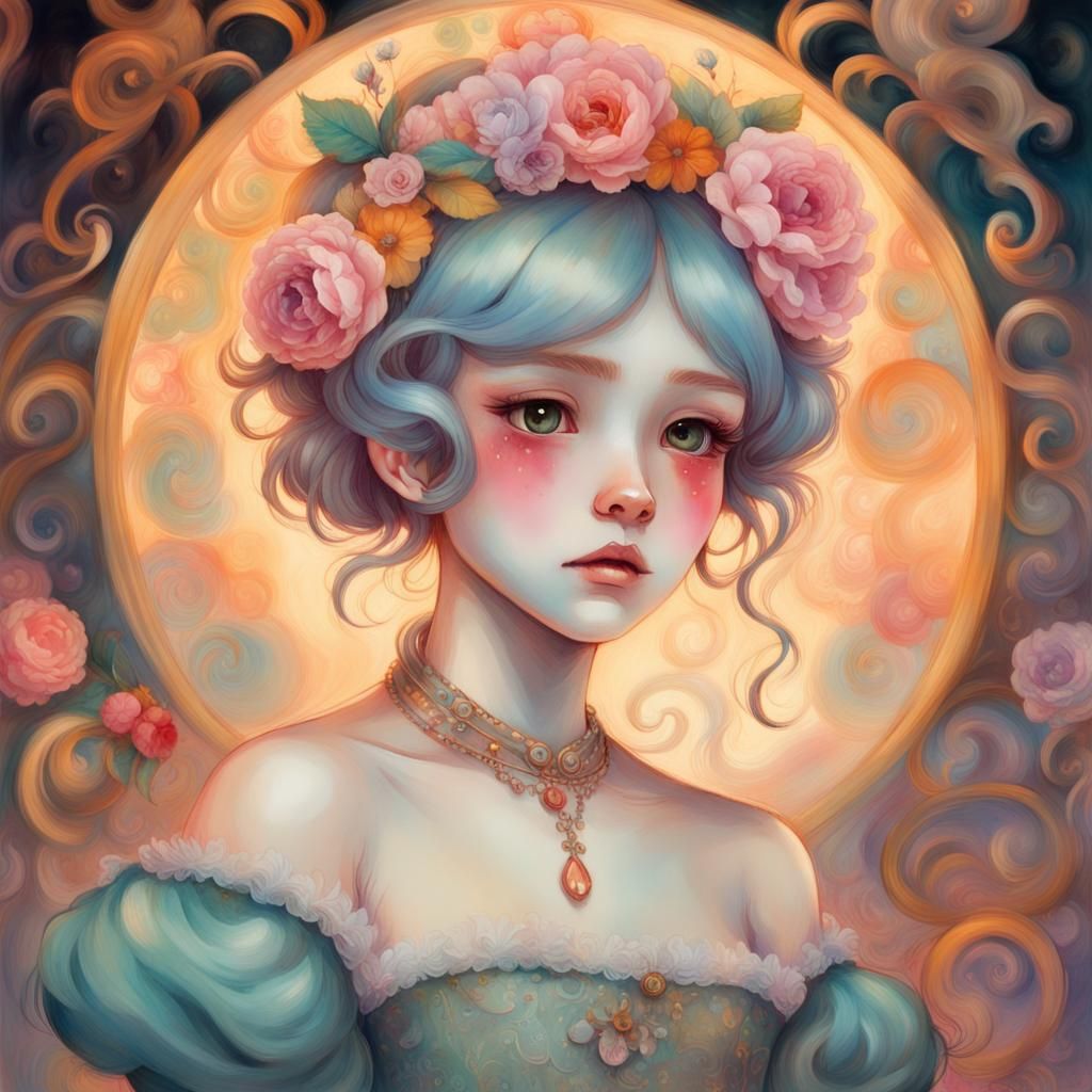 Elegant Victorian Ball in Gouache Style
