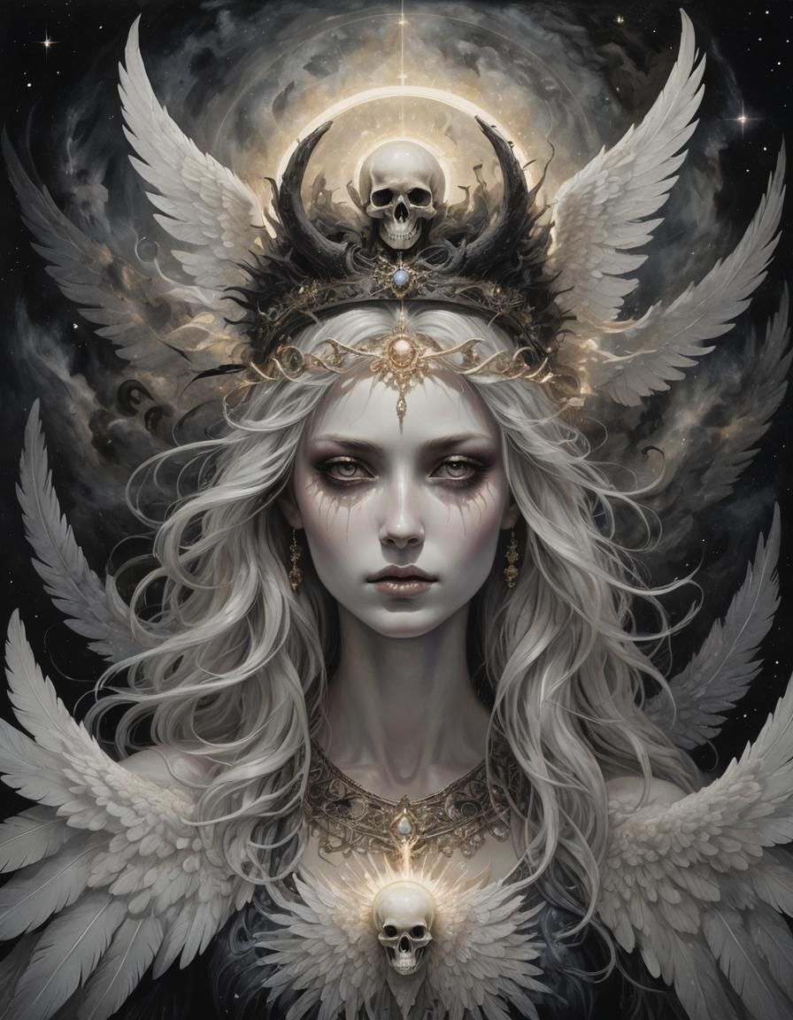 Angel of Duality: Embodiment of Light and Darkness