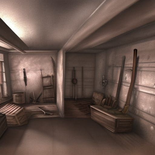 Detailed Matte Painting of a Weapons Room