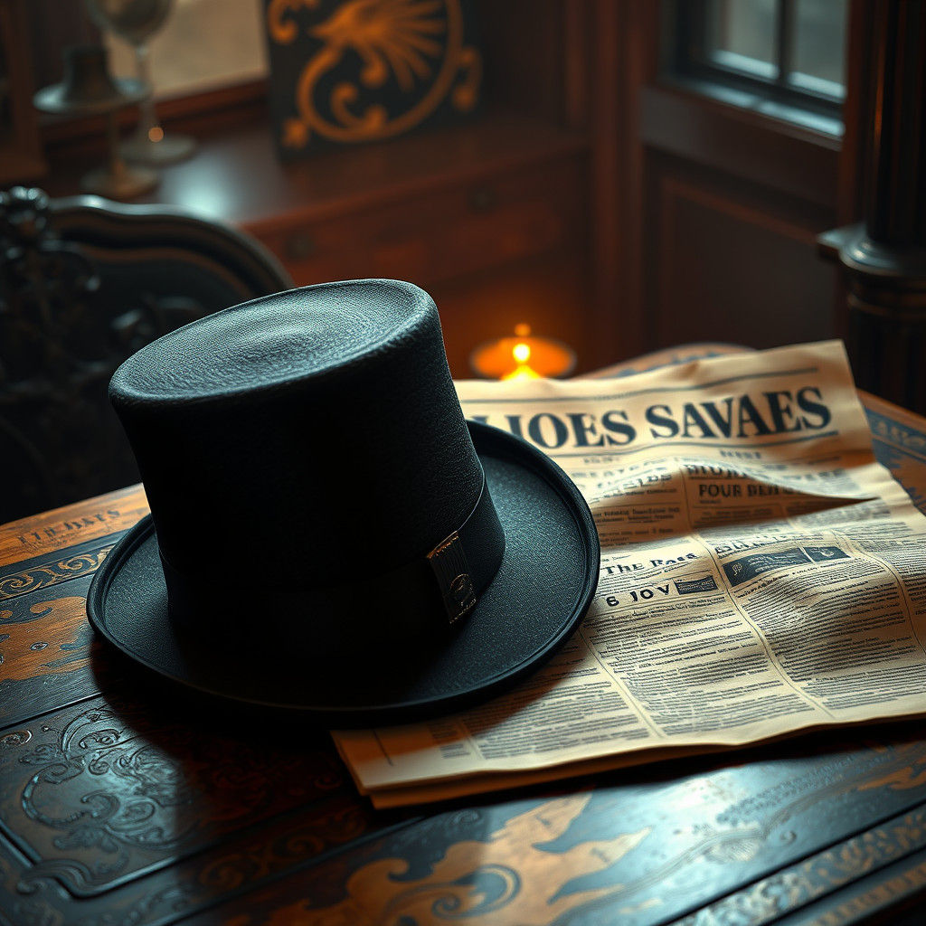 Hats on a Table: Detailed Matte Painting