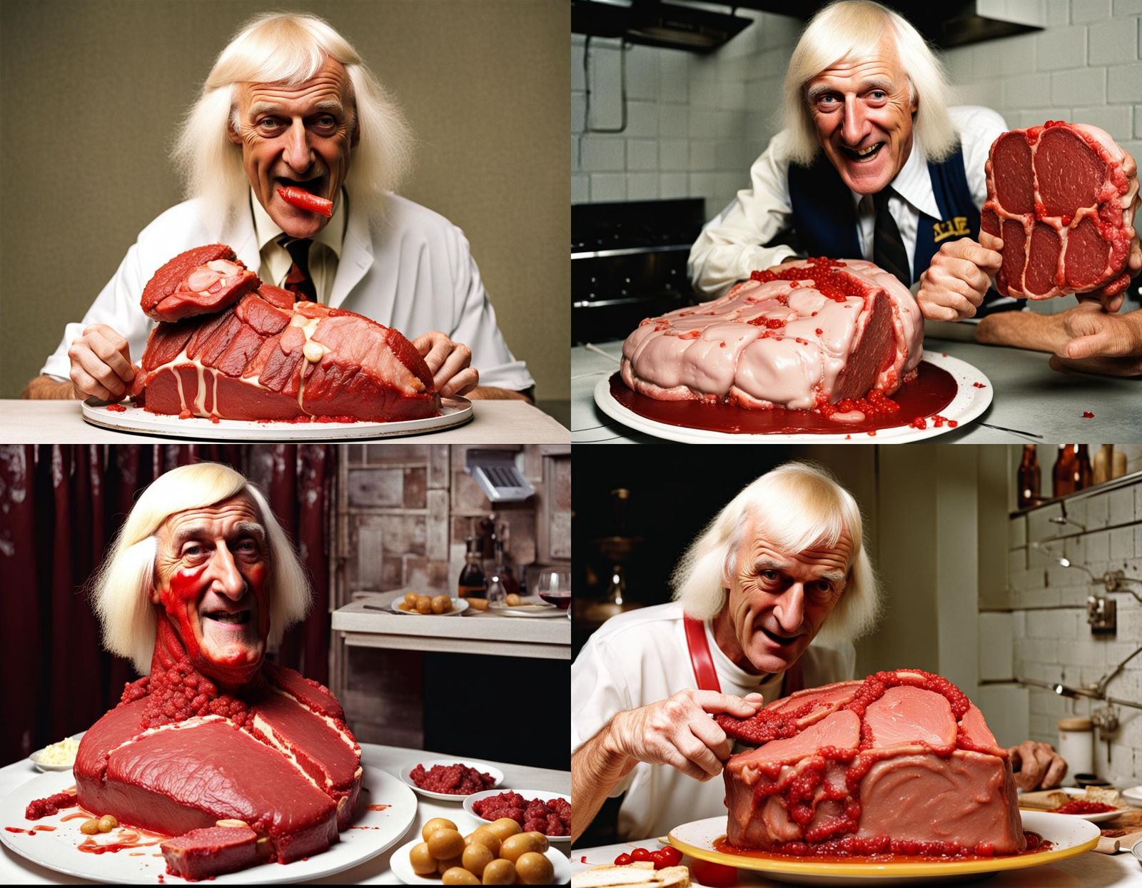 Disturbing Vivisection Scene: Horse Head and Meat Cake