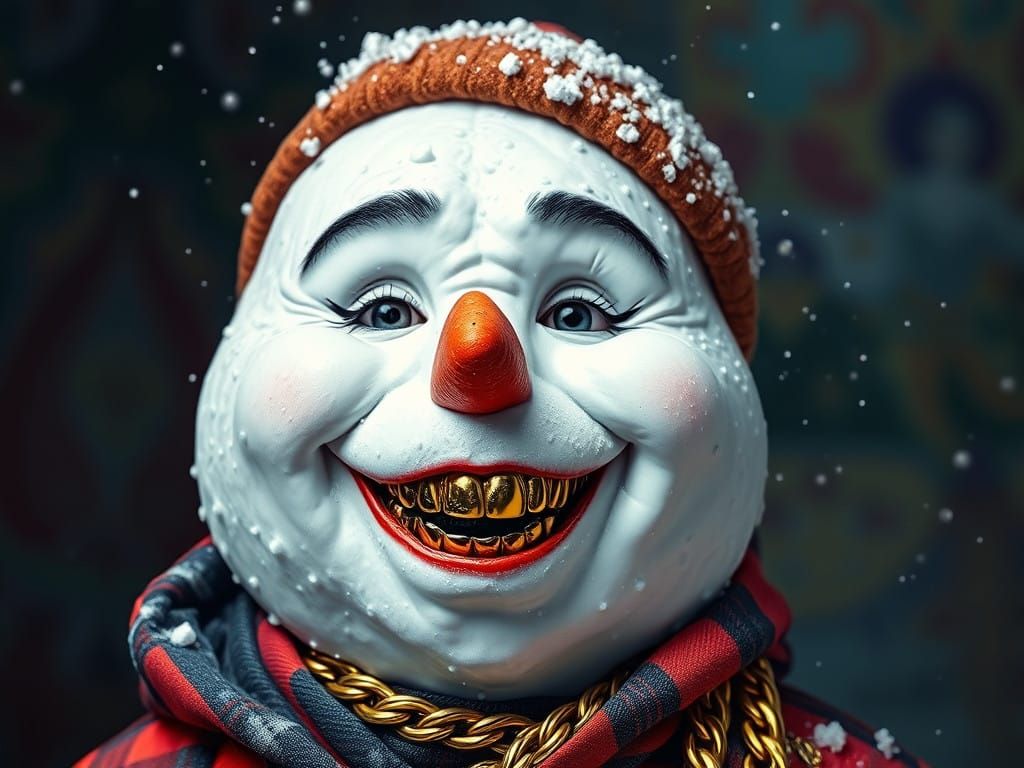 Frosty Tosti: The Hip Hop Snowman with Bling Style
