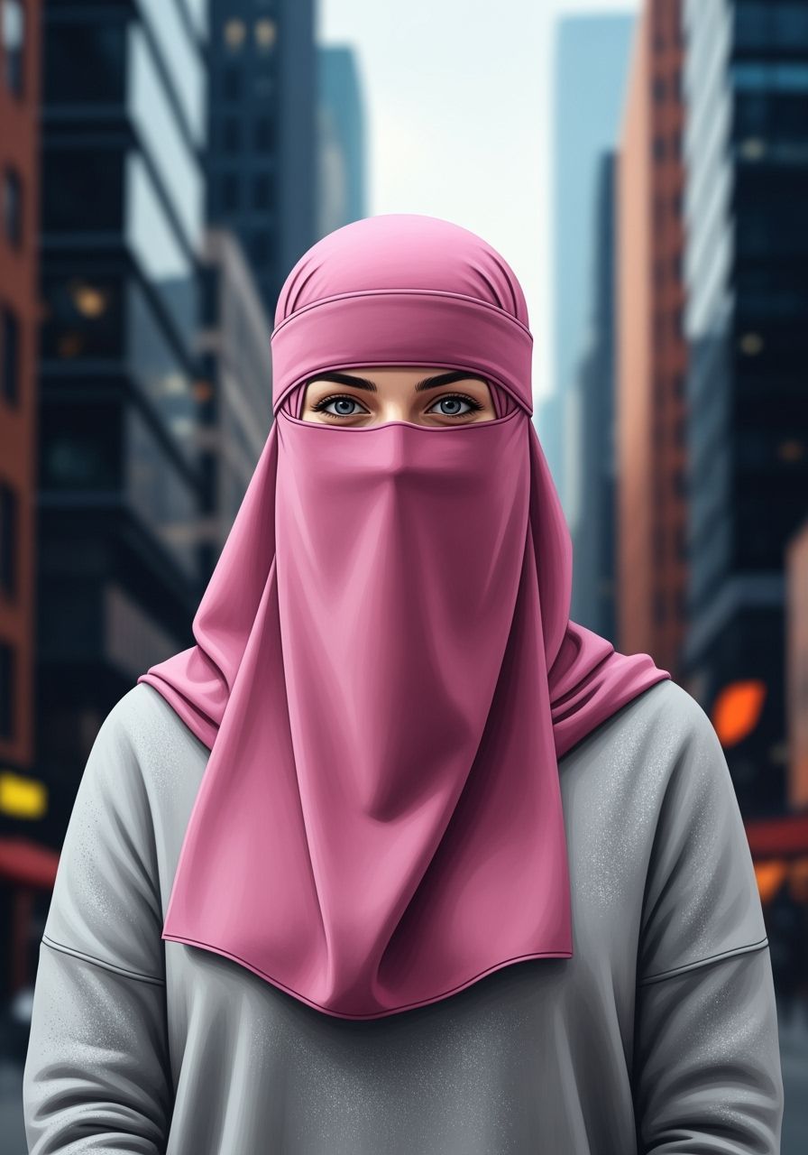 Beautiful Niqabi Woman Portrait in Fantasy Art Style