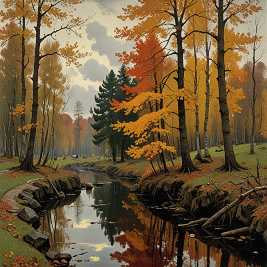 Miniature Autumn Scenes with Worms and Envy