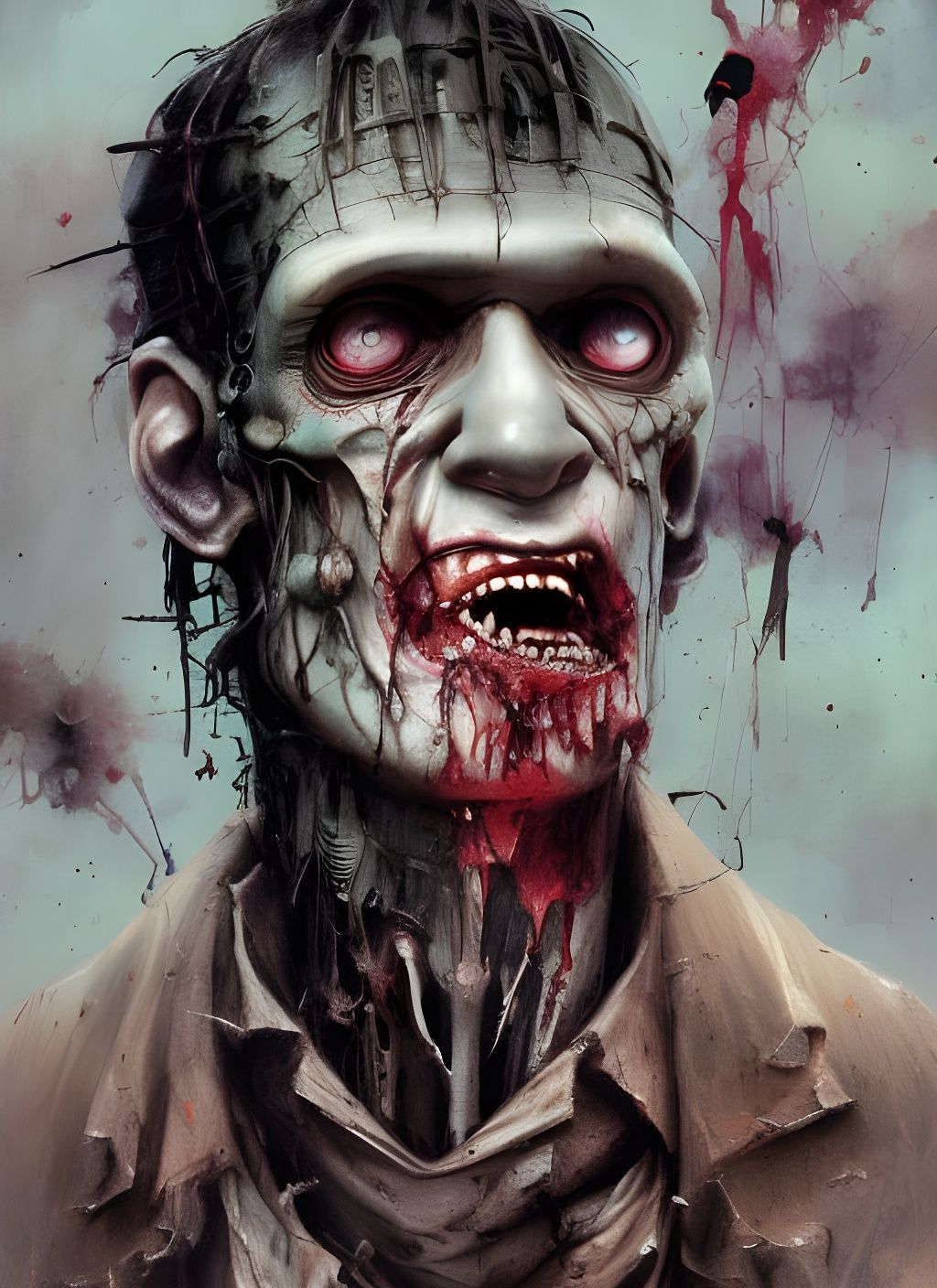 Frankenstein's Zombie: Crayon Caricature