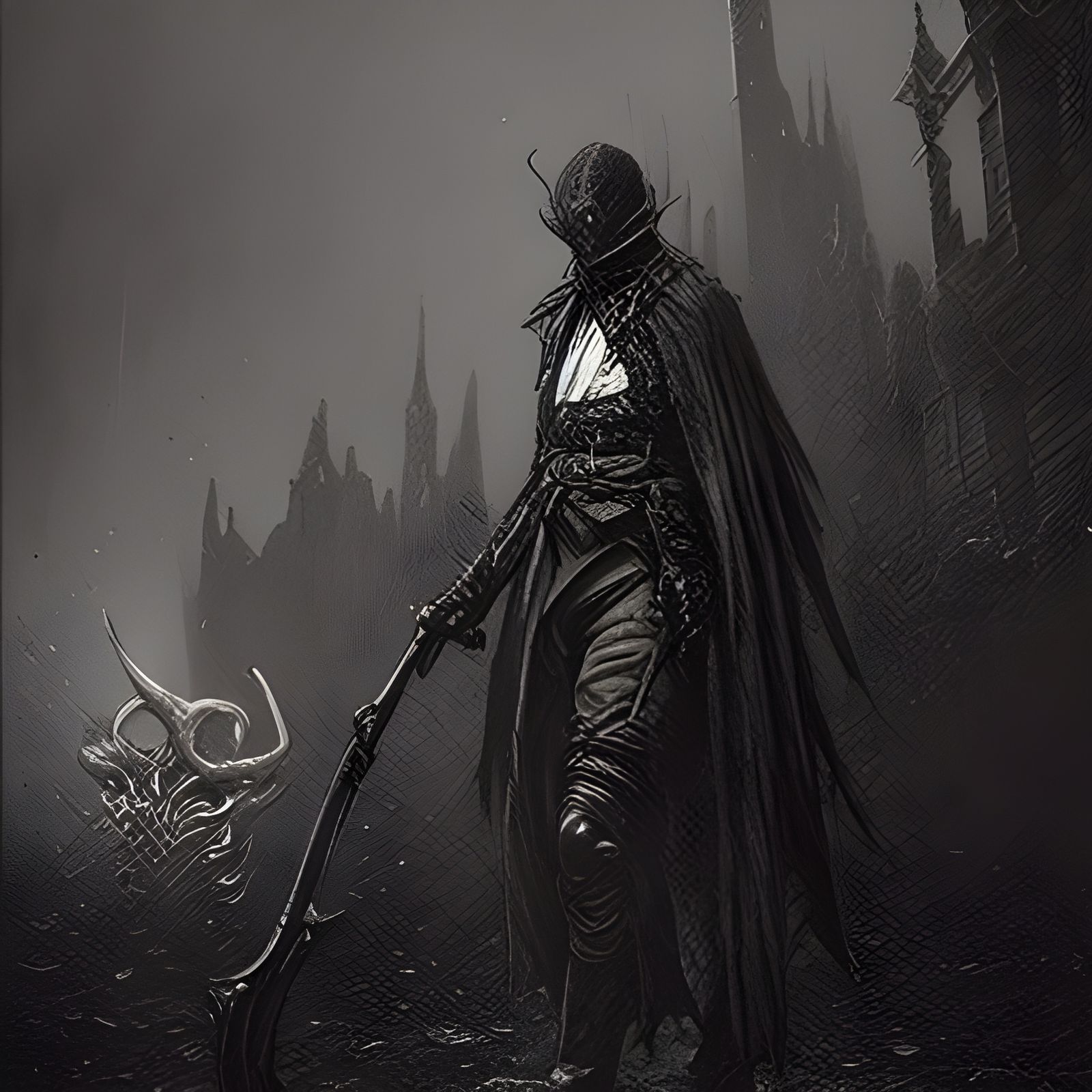 Bloodborne Mercenary's Lovecraftian Nightmare Beheading