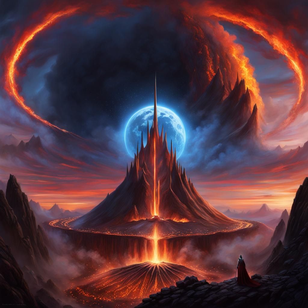 Almalexia: Dark-Elven Goddess on Volcanic Peak