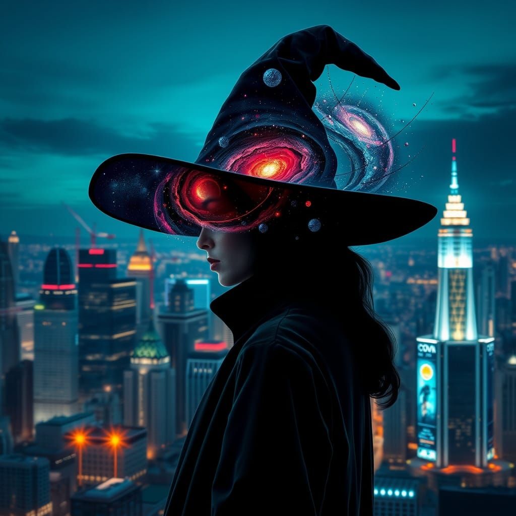 Neon City Witch: A Cyberpunk Dreamscape