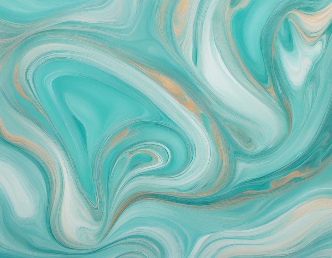 Abstract Polished Academic Art in Pastel Turquoise