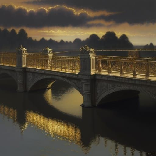 Baroque Bridge in Oil Painting Style