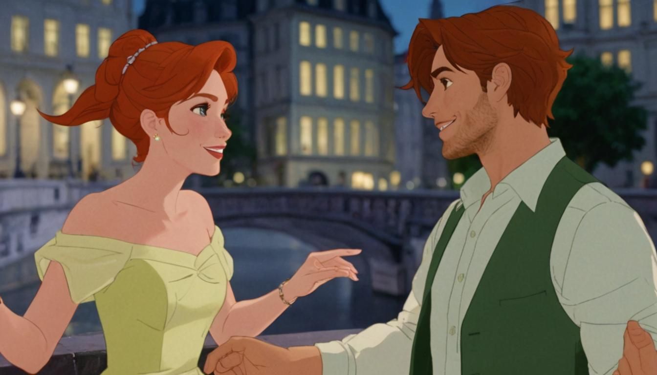 Romantic Night Scene in Vibrant European City