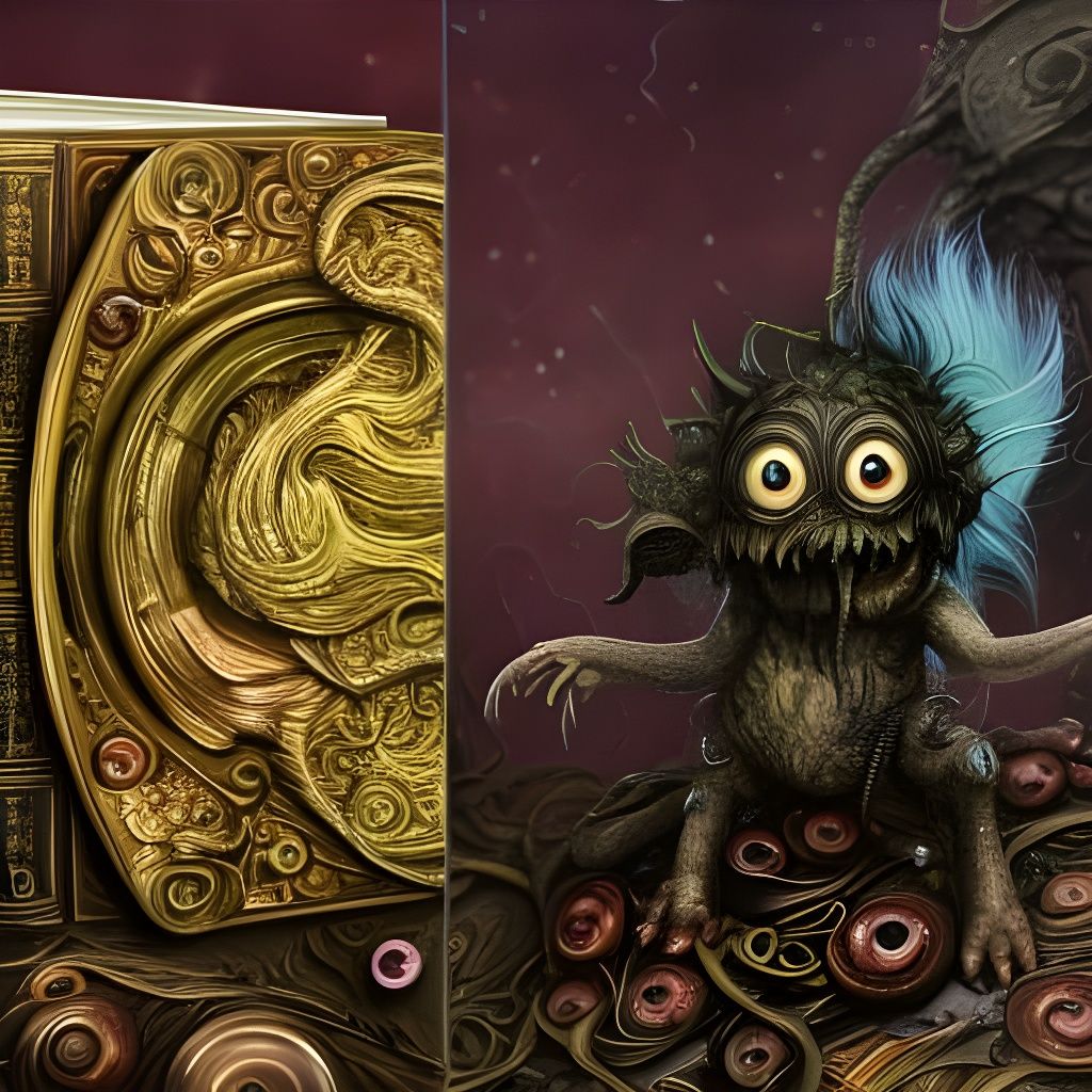 Friendly Monster Emerges from Intricate Book