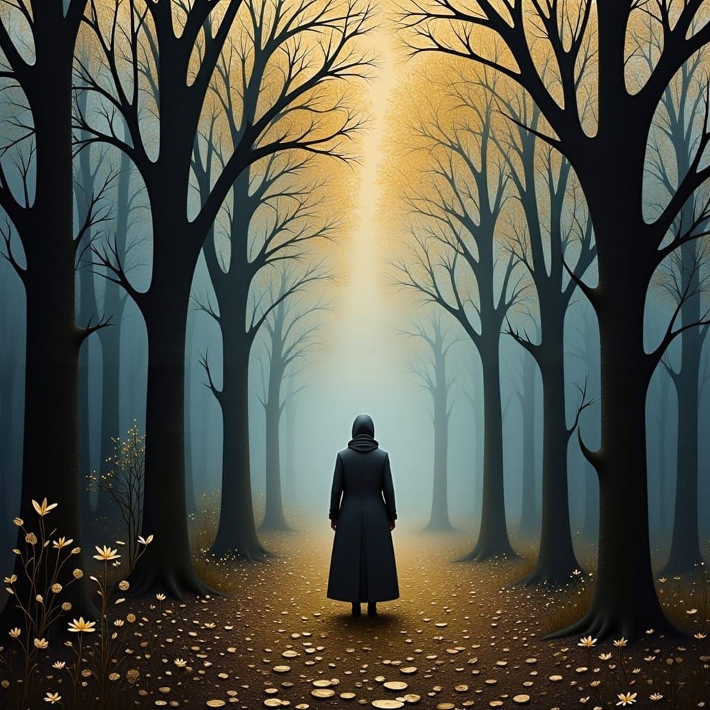 <lora:Gold and pink:1.0> Solitude