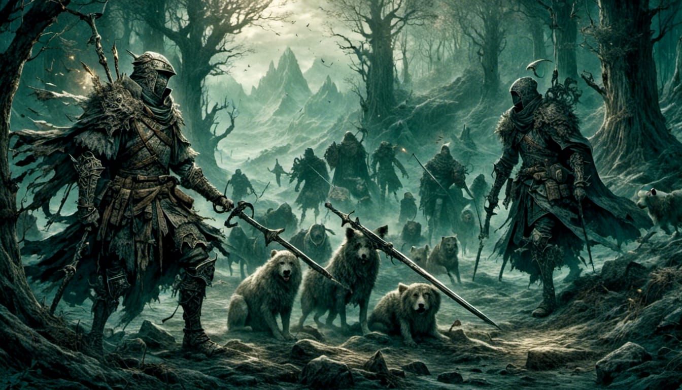 Animal Warriors Encounter Enemies in Mountain Forest