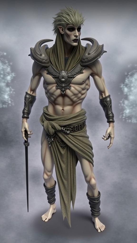 Anime Style Wight Demon with Platinum Hair