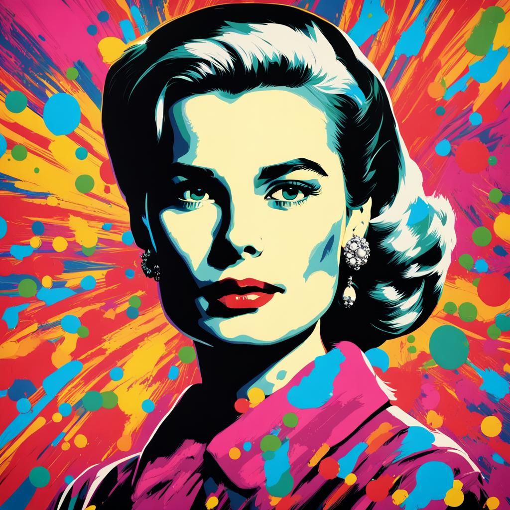 Grace Kelly in Pop Art Style