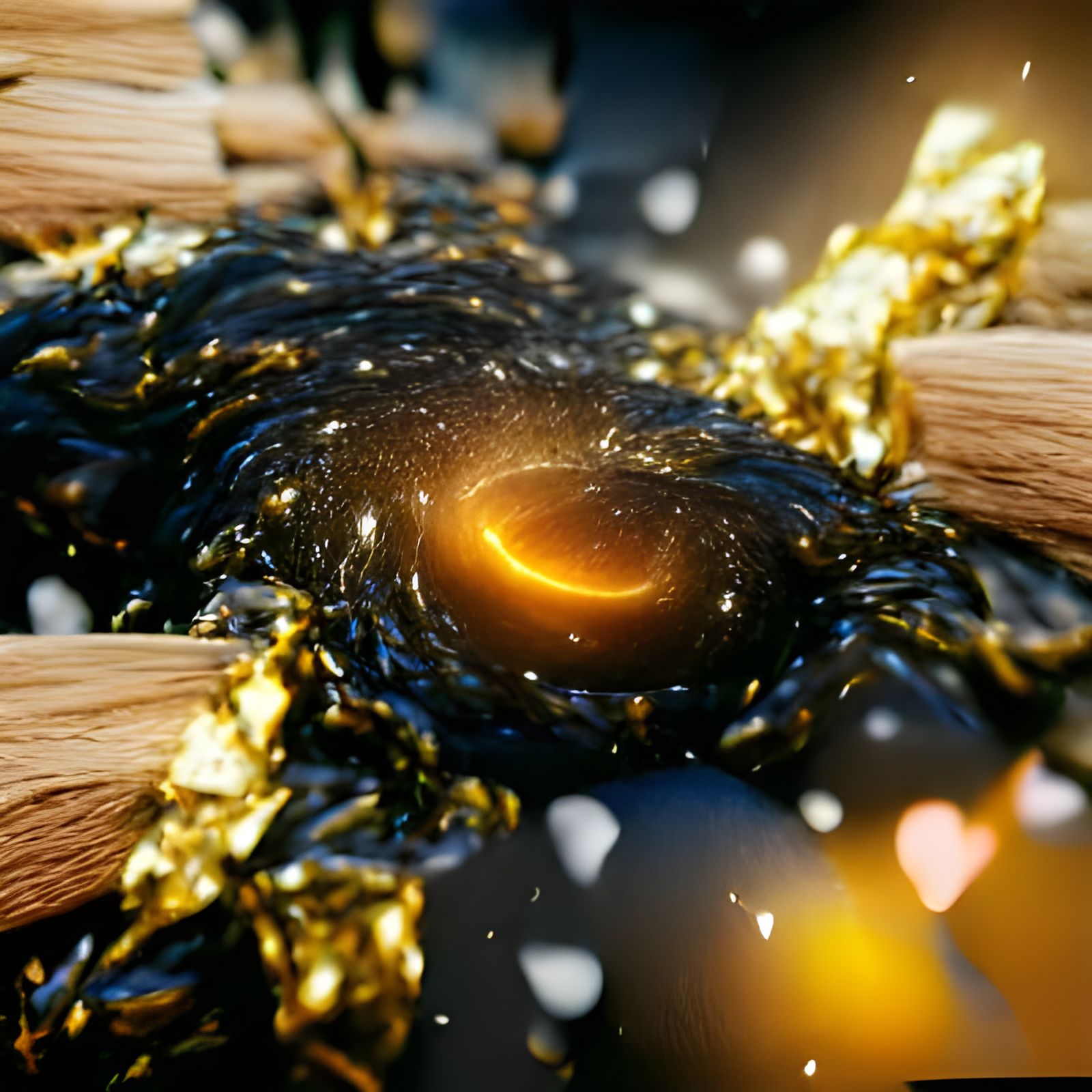 Golden Dust Black Hole Accretion Disk