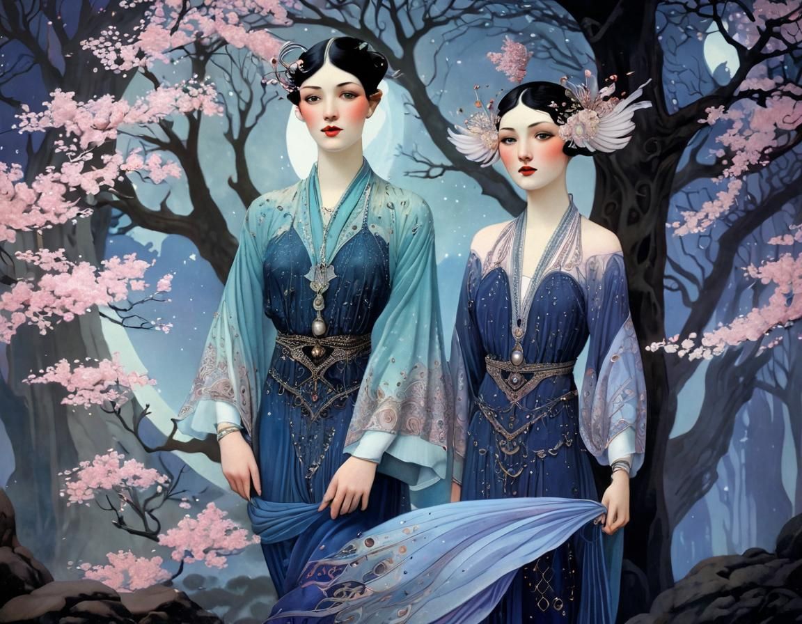 Ethereal Illustration in Golden Age Style