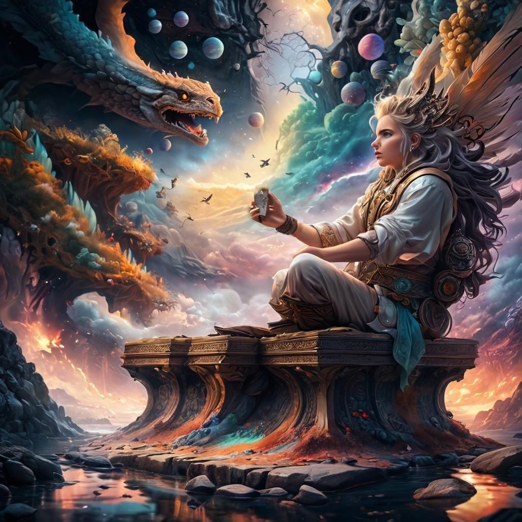 Intricate Hyperrealistic Landscape with High Contrast