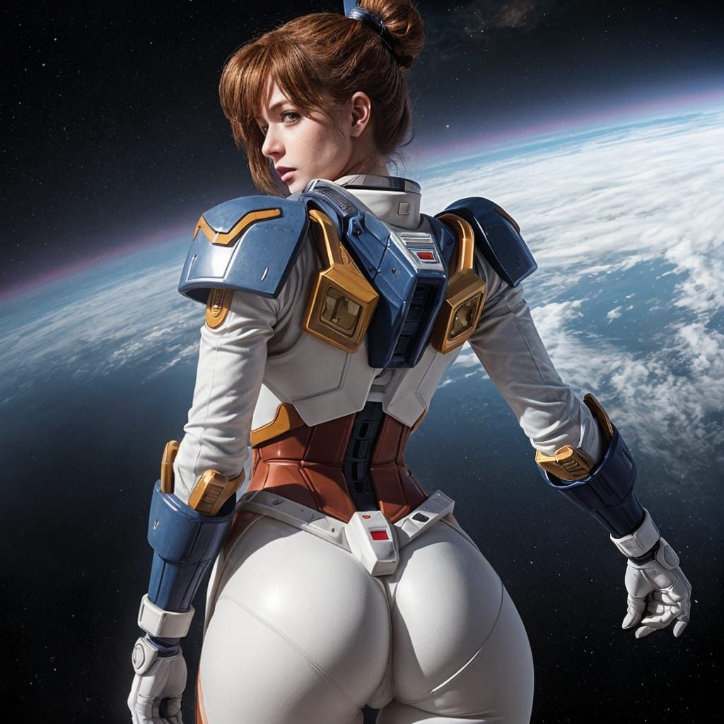 Gundam Goddess in Cosmic Splendor