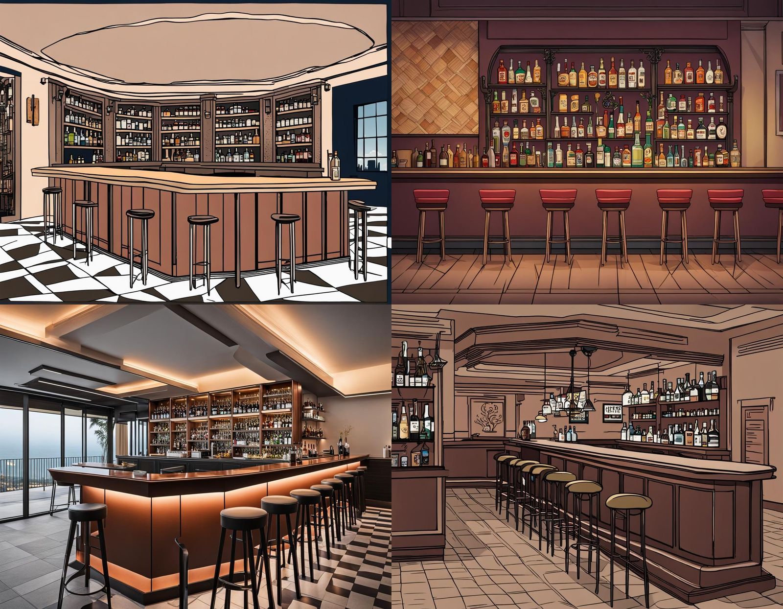 AI Generated Image of a Bar Interior