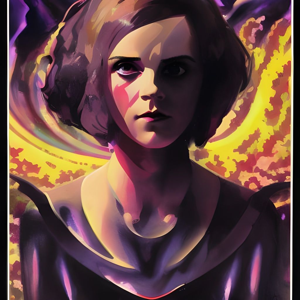 Apocalyptic Sci-Fi Horror: Emma Watson Painting