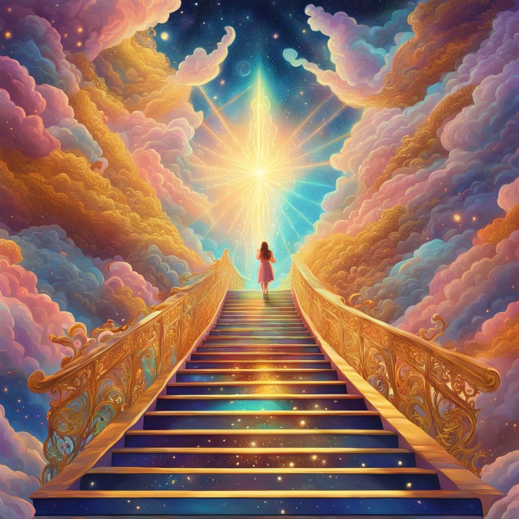 Woman Buys Stairway to Heaven in Cosmic Art