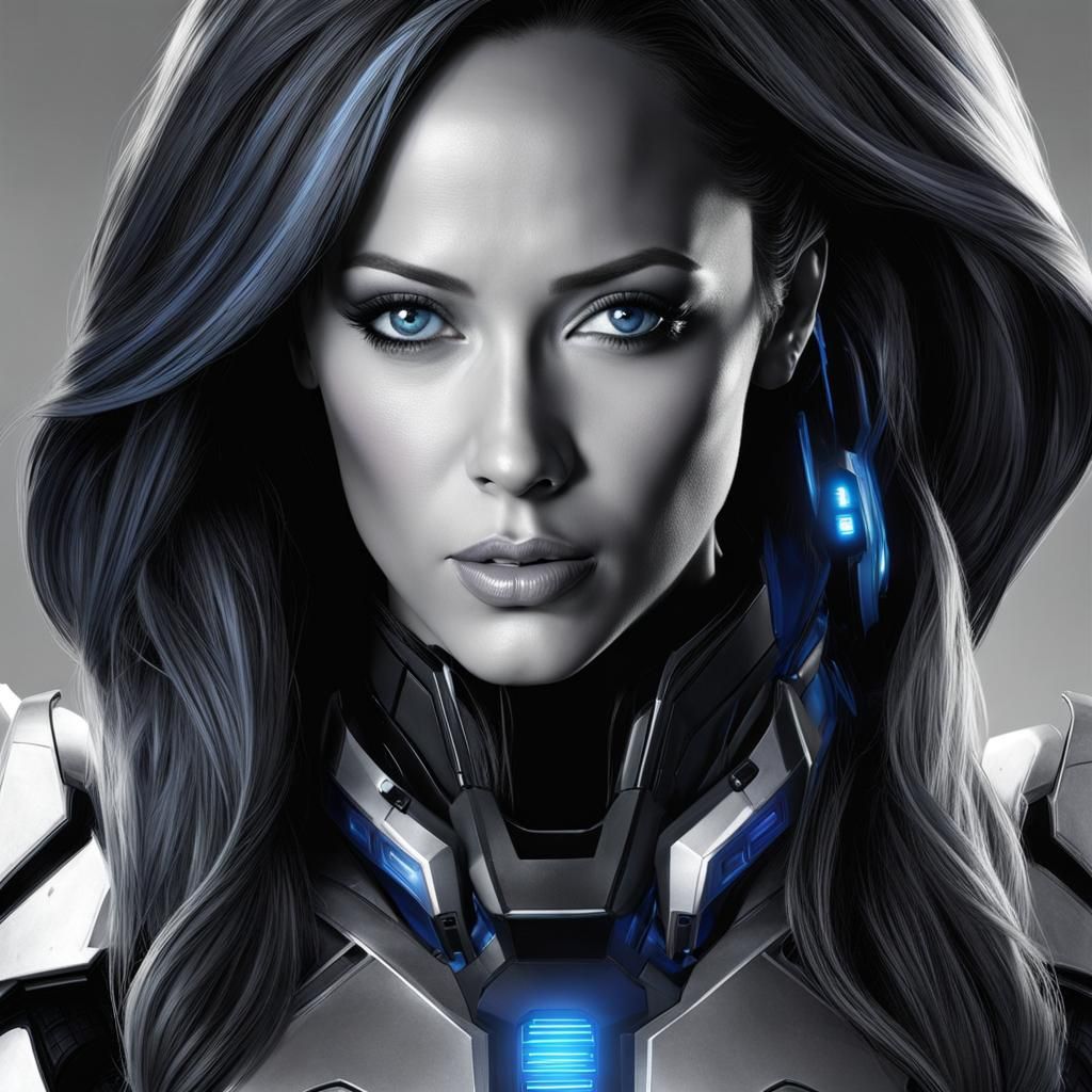 Leah Remini as Cortana: A Halo-Inspired Portrait