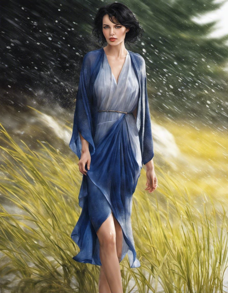 a beautiful greek woman wearing a sheer chiton (4)