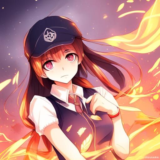 Anime Style Fire Scene Inspired by Japanese Manga