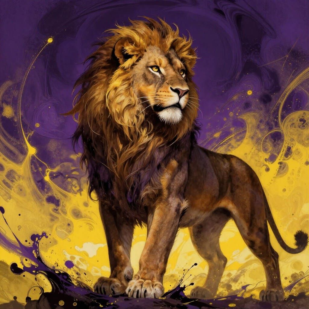 Leo Woman as Powerful Lioness in Dark Fantasy Art