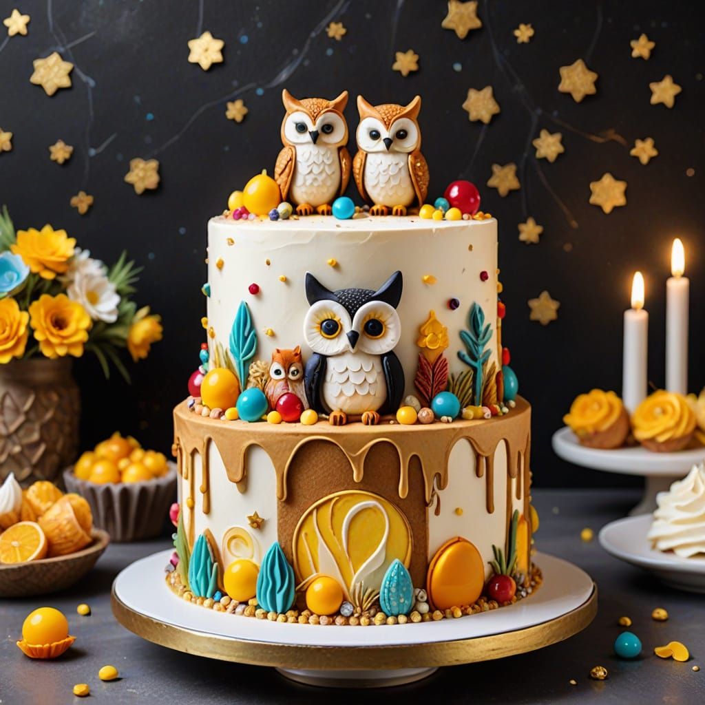 Stunning Desert-Inspired Cake with Animal Figurines
