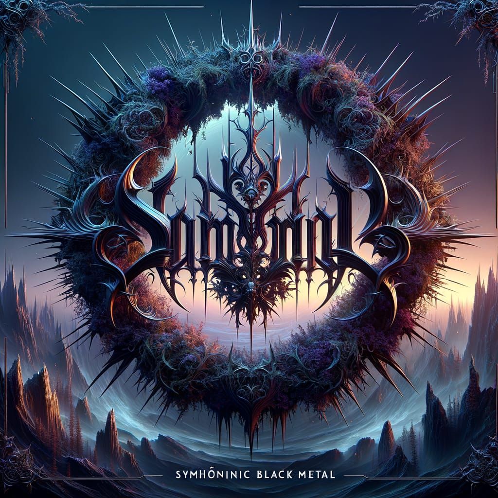 Kvöld Band Logo: Mystical Thorned Fantasy Art