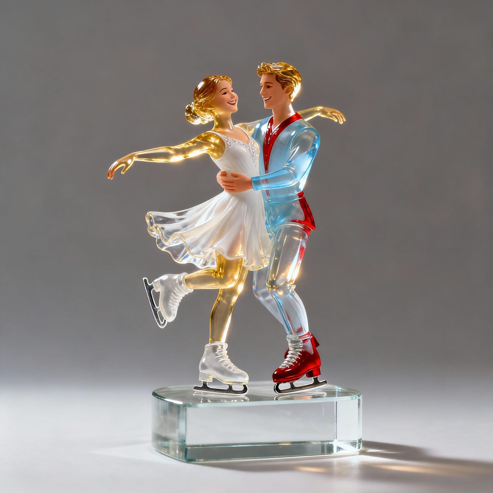 Glass Ice Dancers in Golden Light