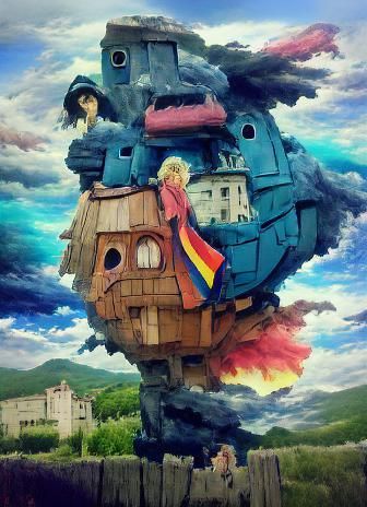 Howl's Moving Castle: A Whimsical Illustration