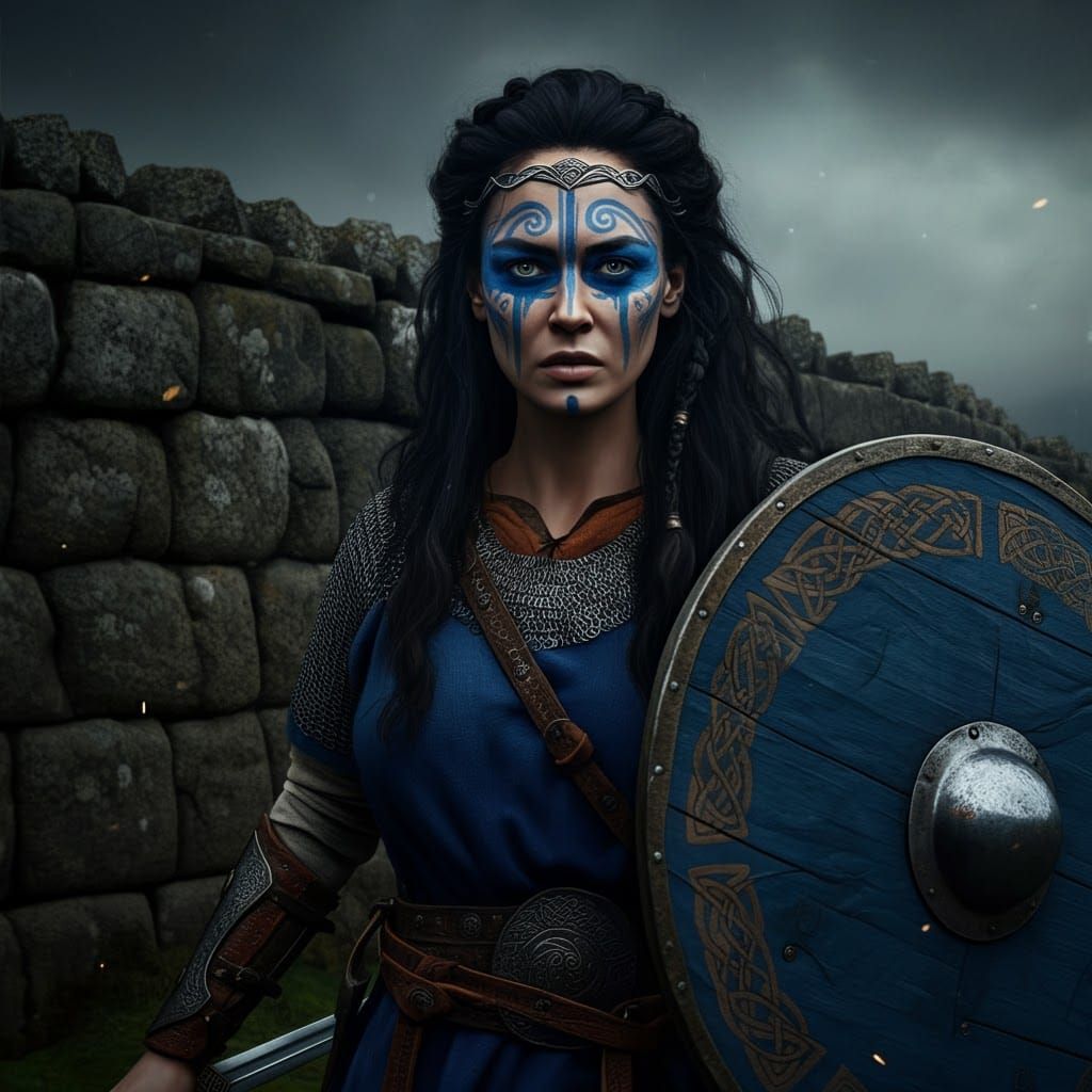 Celtic Queen Boudihillia at Hadrian's Wall