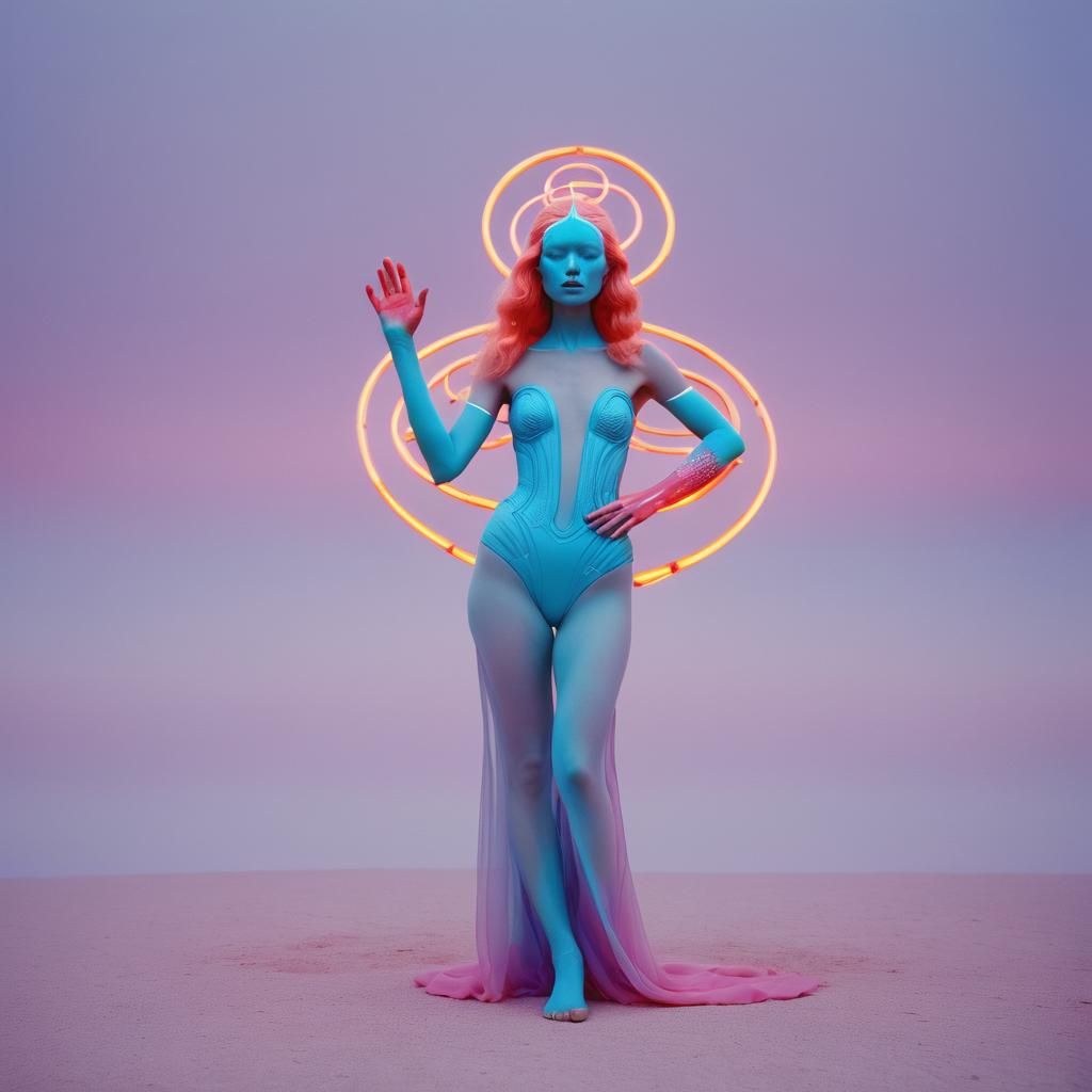 Neon Goddess Inspired by Surreal Photography