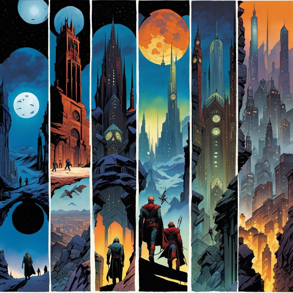 Hopepunk Assassin in New Babylon Comic Art