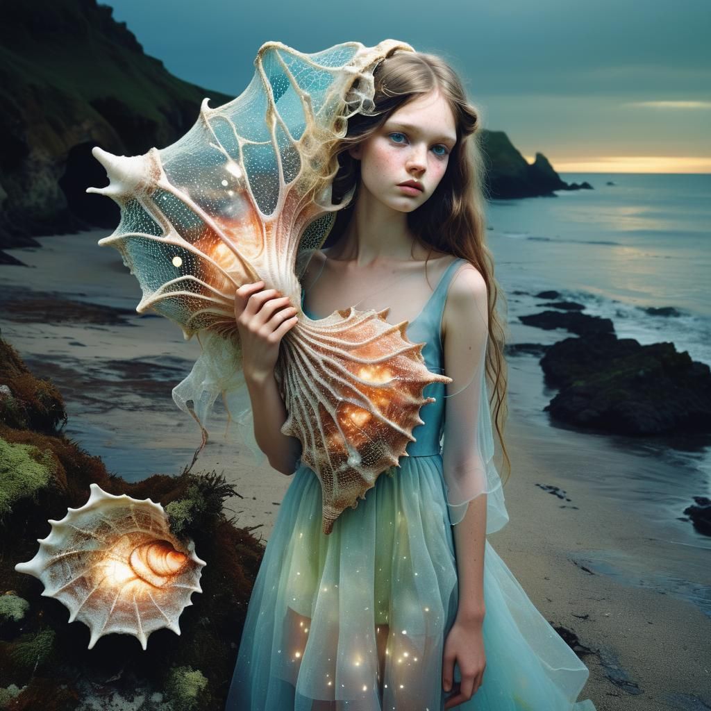 Model with Translucent Conch Shell: Postmodern Art