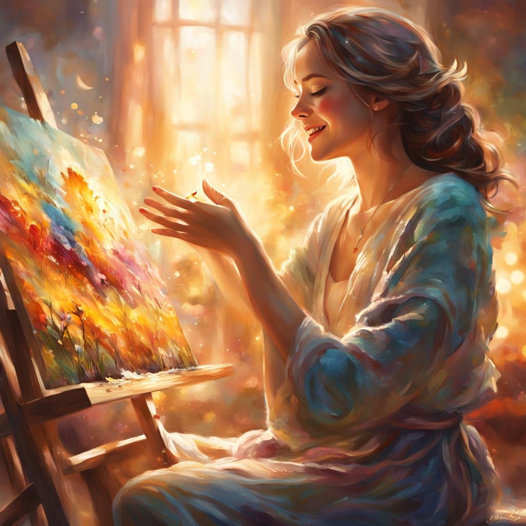 Peaceful Moment: Person Finding Joy and Relaxation