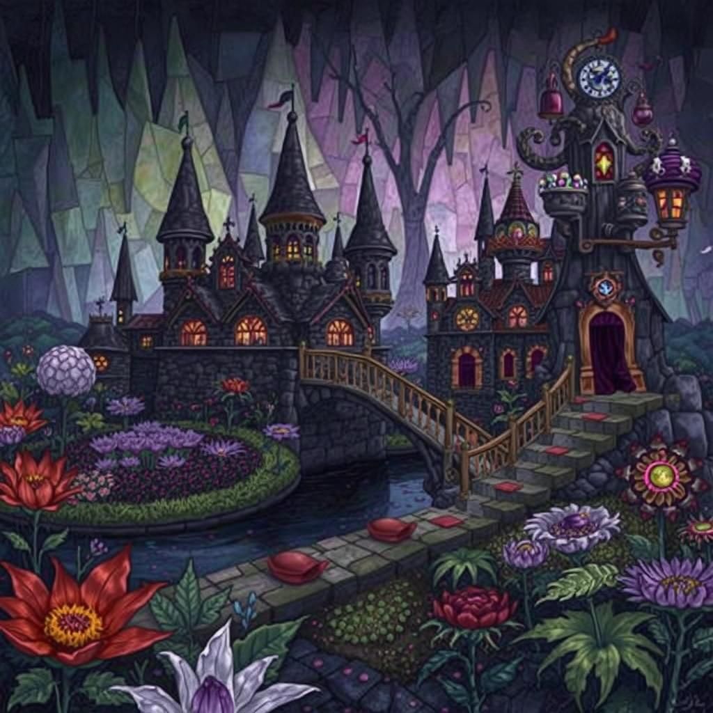 Vibrant Rustic Mosaic Patchwork Image