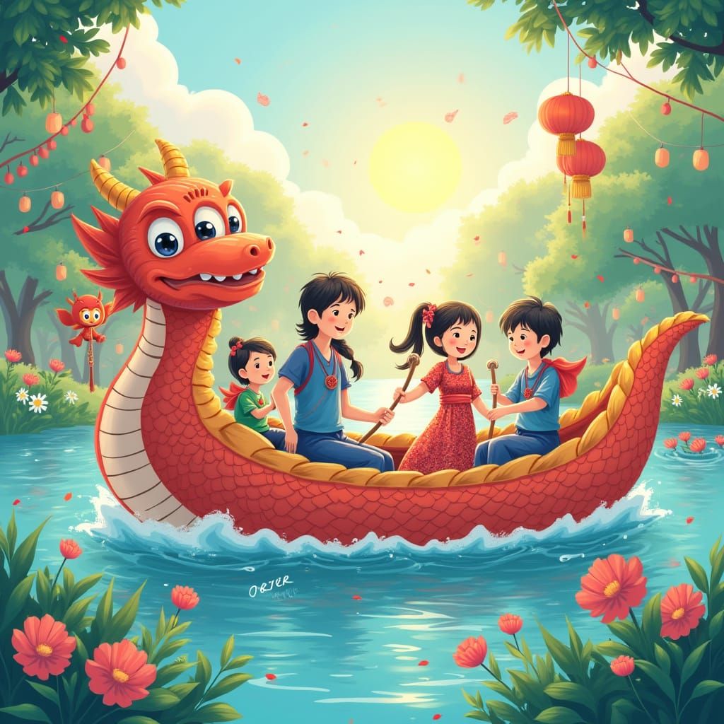 Vibrant Dragon Boat Festival Celebration