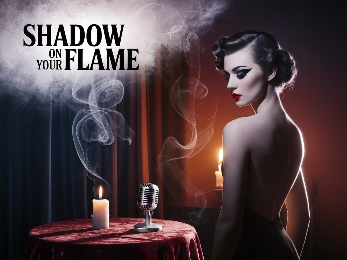 Ethereal 1940s Noir Album Cover Art