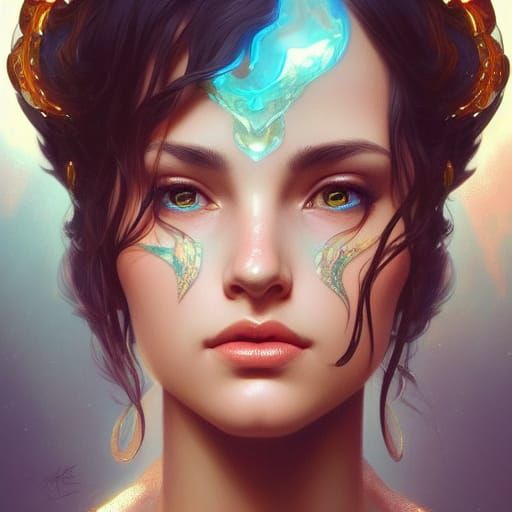 Goddess of Hope in Hyperdetailed Art Style